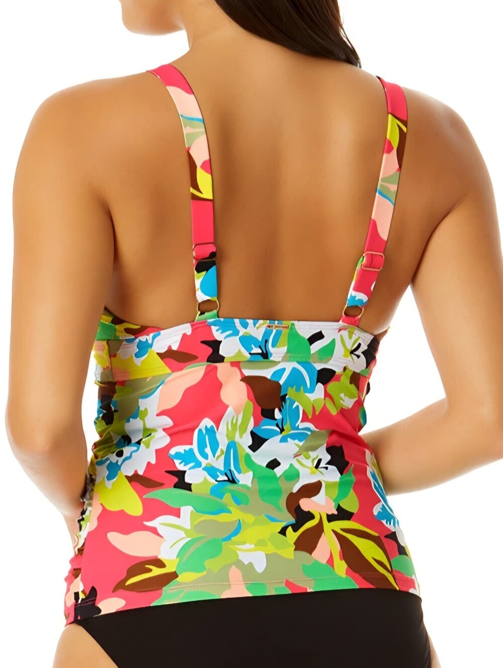 ANNE COLE🎀 Twist Front Underwire Tankini Swim Top SIZE 32DD/34D - Picture 2 of 5